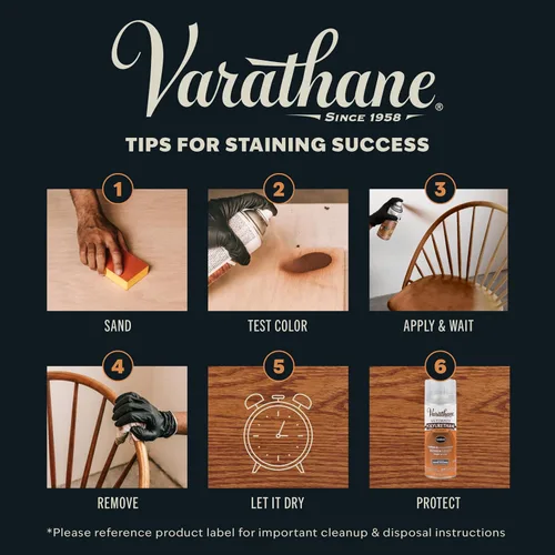 Miniatura 7 de Varathane Premium - Tinte para madera de secado rápido en aerosol, 10.25 onzas, ébano