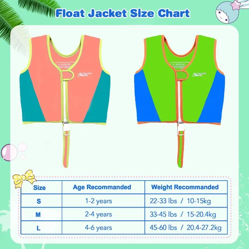 Miniatura 4 de Chaleco de natación para niños pequeños Chalecos flotadores para niños y niñas Chaqueta de natación con flotador Traje de baño con flotabilidad