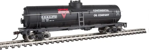 Walthers Trainline Coche cisterna de 40' con ruedas metálicas listo para funcionar Conoco