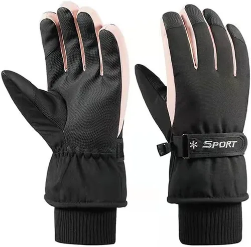 ROERPPM Guantes de esquí, guantes de nieve impermeables -30 guantes de invierno para clima frío, guantes de snowboard con pantalla táctil para mujer