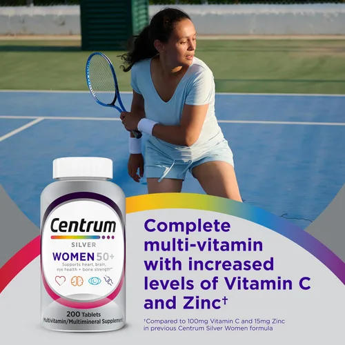 Miniatura 2 de Centrum Silver - Multivitamínico para mujeres 50 Plus, suplemento multivitamínico/multimineral con vitamina D3, vitaminas B, ingredientes sin OMG