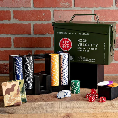 Kölbs Titan LSO - Juego de póquer, caja táctil contiene el mejor juego de póquer: cartas de juego, juego de fichas de póquer y más, estuche y juego