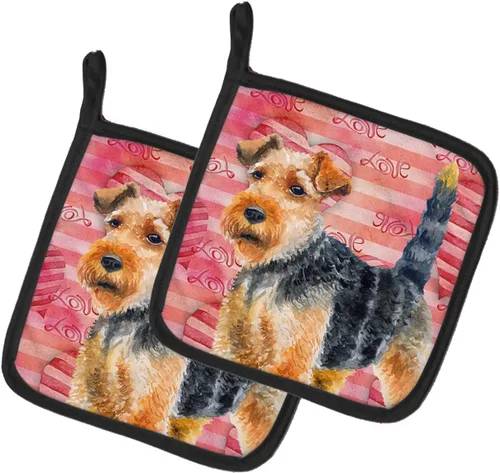 Miniatura 239 de Caroline's Treasures BB9655PTHD - Juego de soportes para ollas de cocina resistentes al calor, almohadillas calientes para horno, 7 1/2 x 7 1/2