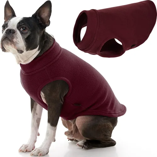 Miniatura 29 de Gooby - Chaleco de Vellón Elástico, Chaleco de Vellón Tipo Pullover Chaqueta Suéter para Perros, Azul Argyle, Extra Pequeño