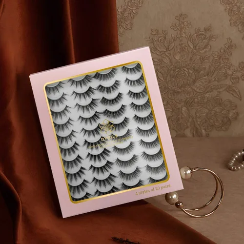 Miniatura 8 de DYSILK - 20 pares de pestañas postizas 6D de imitación de visón, impresionantes, largas, hechas a mano, aspecto natural, reutilizables, gruesas