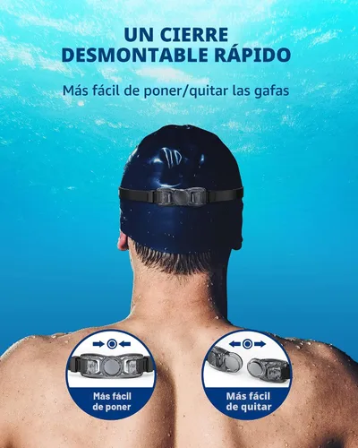 Miniatura 7 de Aegend Gafas de natación, gafas de natación sin fugas, protección completa para adultos, hombres, mujeres y jóvenes Aguamarina