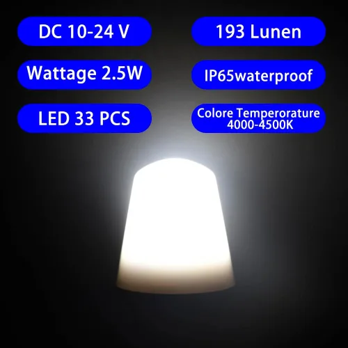 Miniatura 3 de Pactrade Marine Luces de Navegación para Barco Omnidireccionales - Luz LED Blanca de Popa de 8.25 Pulgadas (Montaje en Superficie, Base Fija)