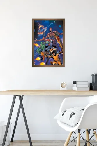 Miniatura 6 de Trends International Marvel Comics Guardianes de la Galaxia - Póster de pared con gritos grupales, 14.72 x 22.37 pulgadas, versión enmarcada
