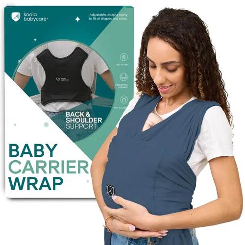 Miniatura 16 de Koala Babycare Portabebés Envolvente para Bebé, Fácil de Usar Como una Camiseta - Portabebés Original para Recién Nacido hasta Niño Pequeño - Gris