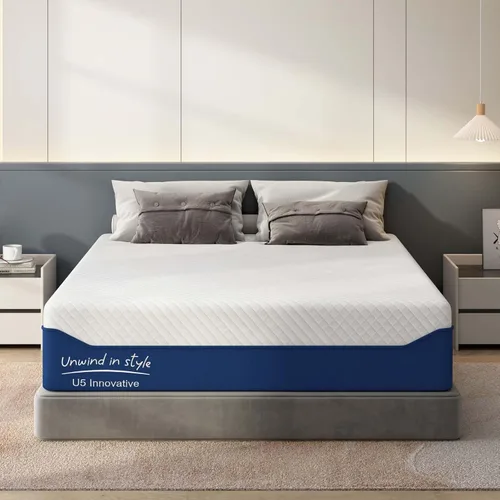 Miniatura 9 de Colchón de tamaño individual de espuma viscoelástica de gel de 6 pulgadas para noches frescas y alivio de presión, firmeza media en una caja, alivio