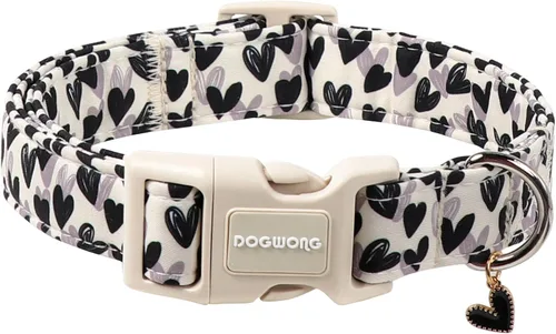Miniatura 7 de DOGWONG Collar de Algodón Navideño para Perro, Collar de Perro Rojo de Papá Noel, Collares Duraderos para Mascotas de Fiestas Navideñas, Lindo Rojo