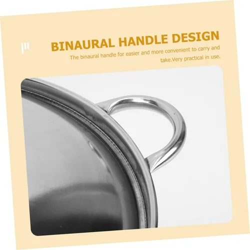 Miniatura 7 de Garneck Olla de acero inoxidable Olla de doble manija Olla caliente Olla seca Resistente al calor Fácil de llevar