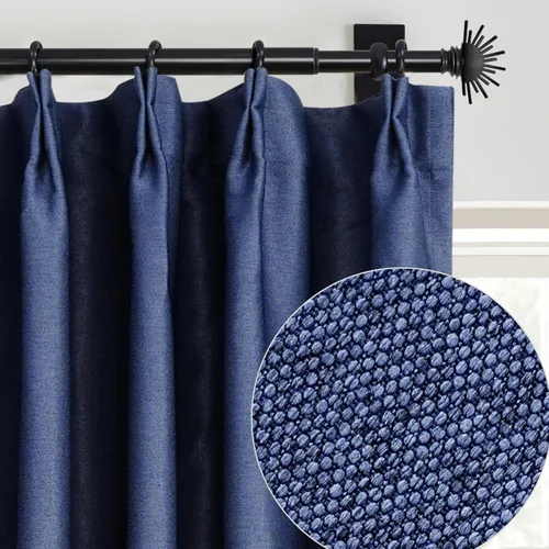 Miniatura 12 de DriftAway Cortinas opacas plisadas para dormitorio, con aislamiento térmico y textura para sala de estar, privacidad con pestaña trasera, juego de 2