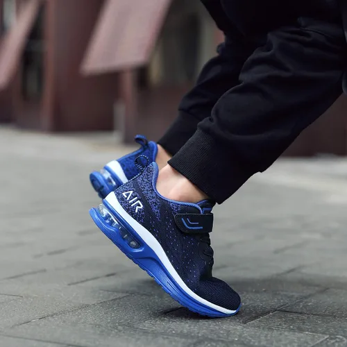 Miniatura 7 de Autper Tenis de correr para niños de espuma viscoelástica atléticos ligeros para caminar para niños y niñas niños pequeñosniños grandes Negro