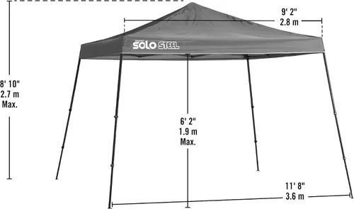 Miniatura 7 de Quik Shade Solo Steel - Toldo de pierna inclinada de 11 x 11 pies