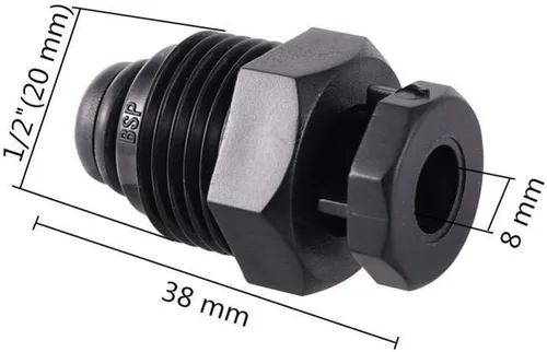 Miniatura 2 de Conexión de agua de pulverización Rosca macho de 1/2 "Mini válvula de escape automática Sistema de riego de jardín Válvula de ventilación de aire