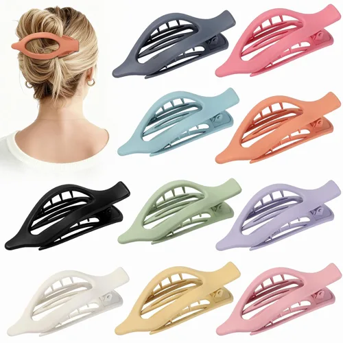 Miniatura 15 de Sisiaipu 10 pinzas planas para el cabello para mujer, pinzas de concordia francesa para cabello grueso y fino, pasadores con pico de pato