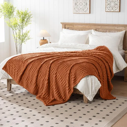 Miniatura 24 de Manta de Tiro Beige de 50 x 70 pulgadas, forro polar suave y esponjoso, bonita y estética, perfecta para sofá, sillón, silla, cama, sala de estar