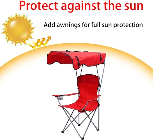 Miniatura 2 de Single Person Canopy Chair Outdoor Portable Foldable Oxford Fabric Beach Fishing Seat Camo 50 * 50 * 90/120CM