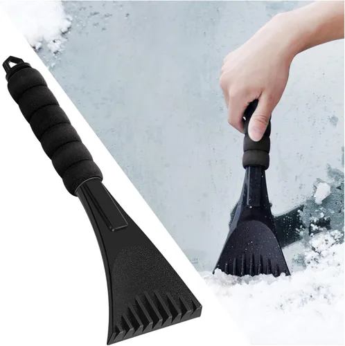 Augeny Rascador de hielo para parabrisas de coche, rascador de parabrisas automático sin arañazos con mango de espuma para quitar nieve, escarcha y