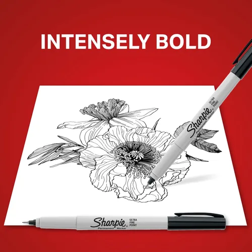 Miniatura 3 de Sharpie Marcador permanente, punta ultra fina, negro, 1 unidad