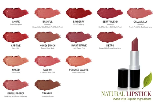 Miniatura 3 de Mom's Secret Lápiz labial natural, hecho con ingredientes orgánicos, rico en vitamina E, vegano, sin parabenos, sin gluten, sin crueldad, fabricado