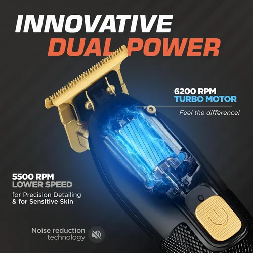 Miniatura 2 de Fagaci Cortadora de pelo para hombre, Turbo Power con corte preciso, cuchillas ajustadas de cero huecos para cortes limpios y finos