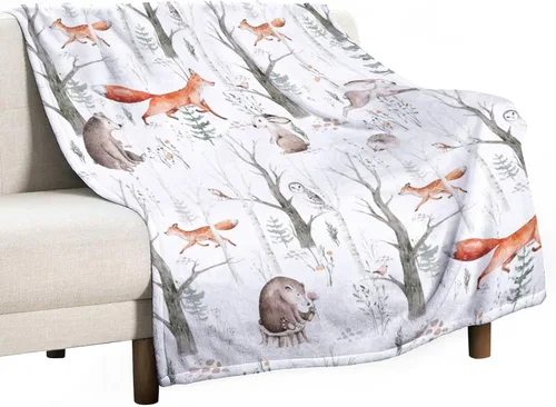 Miniatura 63 de Mantas de franela retro con alces y ciervos, estilo vintage de cabaña campestre rústica de montaña y granja, manta de cama para sofá, silla y cama