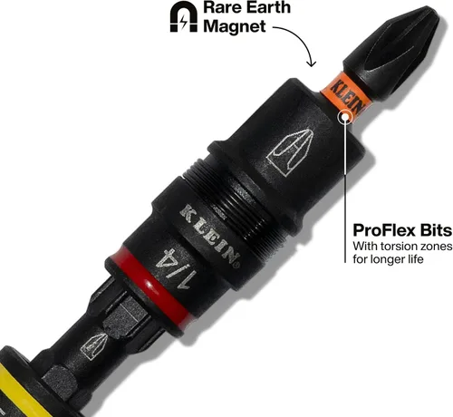Miniatura 5 de Klein Tools 32517HD KNECT 17 en 1 destornillador híbrido con clasificación de impacto/destornillador de tuercas, magnético, enchufe abatible, 11