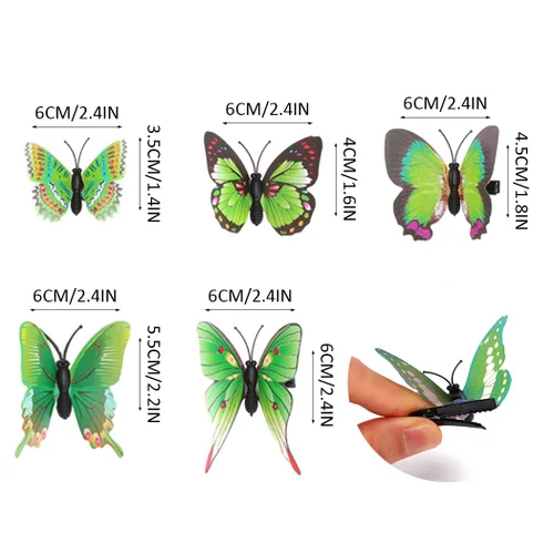 Miniatura 6 de BARTOSI Pinzas para el cabello de mariposa verde, lindos pasadores para el cabello, accesorios para el cabello de mariposa para mujeres y niñas