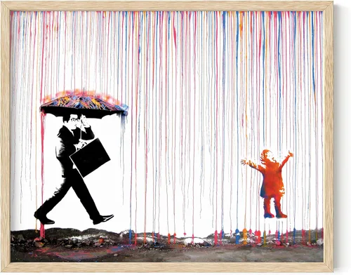 Miniatura 20 de HAUS AND HUES Póster de arte callejero Banksy - Arte pop grafiti - Sin marco 12"x16" Banksy Pulp Fiction