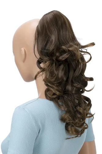 Miniatura 17 de CAISHA Extensión de clip de cola de caballo de 16 "voluminoso ondulado marrón ceniza H214