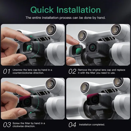 Miniatura 7 de Mini 3 filtros ND, juego de filtros ND compatibles con accesorios DJI Mini 3/Mini 3 Pro, paquete de 6 (CPL, Natural Night, ND16, ND32, ND64, ND256)