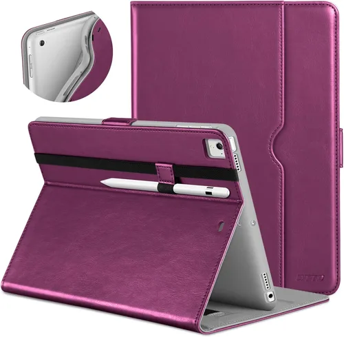 Miniatura 29 de DTTO para iPad de 9.7 pulgadas 5ª/6ª generación 2018/2017 con soporte para Apple Pencil, funda de piel premium con función atril para iPad de 9.7