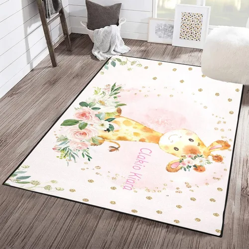 Miniatura 15 de Woodland Bear Fox Deer - Alfombra personalizada de fibra de poliéster antideslizante para decoración del hogar, alfombra personalizada