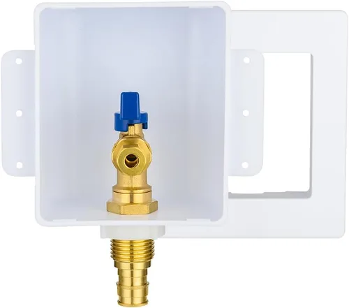 Miniatura 12 de EFIELD Caja de máquina de hielo premium, entrada Pex de 1/2 pulgada, válvula de bola de 1/4 de giro instalada con pararrayos de martillo de agua