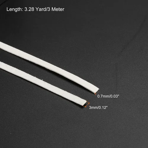 Miniatura 2 de uxcell Cordón de cuero, 3.28 yardas, 0.118 in, tira de cuerda trenzada de poliuretano plana para bolso, bolso, cordones de zapatos, manualidades