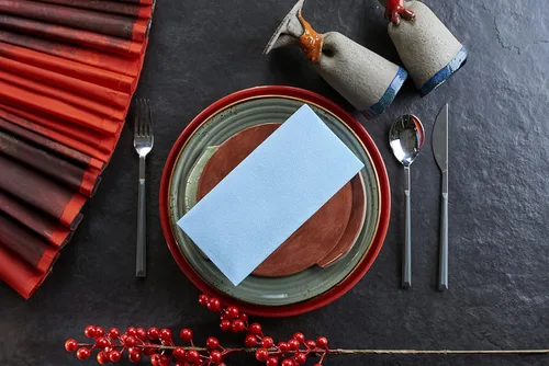 Miniatura 2 de Servilletas de papel azul bebé, tela desechable de lino como servilletas de cena, toallas de mano, suaves, absorbentes, servilletas de mano de papel