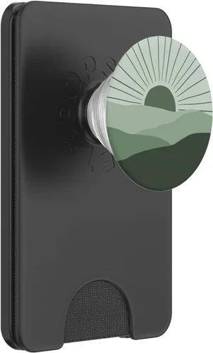 Miniatura 7 de Minimal Sage Green Mountain Sunset Boho Chic Estética PopSockets intercambiables PopGrip