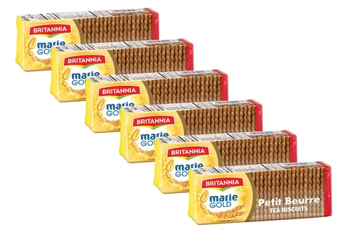 Miniatura 10 de Britannia Marie Gold Cookies 21.16 oz (600g) – Bocadillo crujiente de té – Deliciosas galletas de comestibles (paquete de 2)