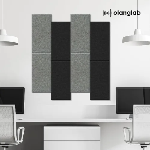 Miniatura 8 de Olanglab Paneles de Pared Acústicos de Fibra de Vidrio Paquete de 4, Paneles de Sonido de 11.8'' x 23.6'', Paneles Insonorizantes Envueltos en Tela