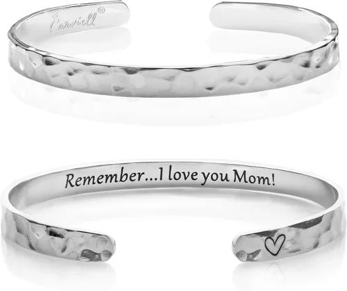 Miniatura 91 de Carviell Pulseras grabadas para mujer, inspiradoras, amistad, amor, mamá, hija, hermana, cristiana, graduación, conmemoración y regalos de boda, más
