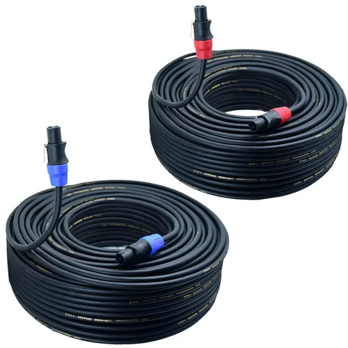 Miniatura 8 de Speak on Paquete de 2 cables de altavoz profesional Speakon a Speakon macho calibre de bloqueo de cable de cable de audio profesional de 12 AWG