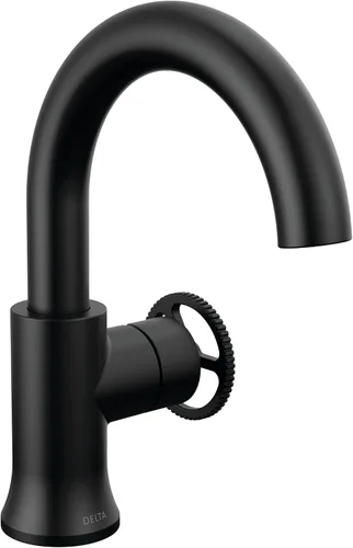 Miniatura 17 de Delta Trinsic - Grifo de baño de arco alto de 1 orificio con mango de rueda, níquel pulido, grifo de fregadero de baño de un solo agujero