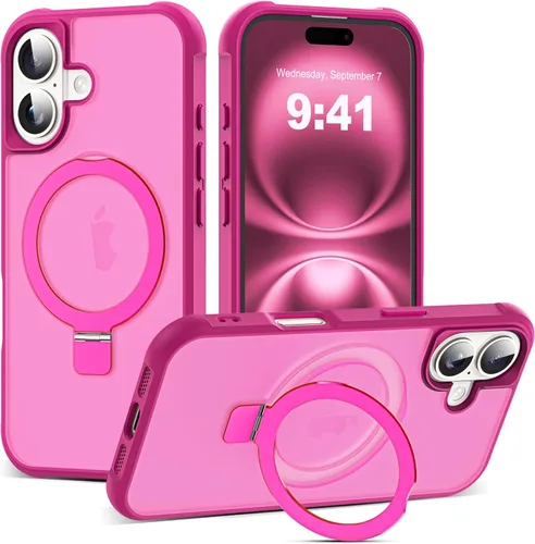 Miniatura 32 de SKYLMW – Funda compatible con iPhone 12 Pro Max y iPhone 13 Pro Max con soporte magnético invisible tipo anillo, fundas translúcidas para teléfonos