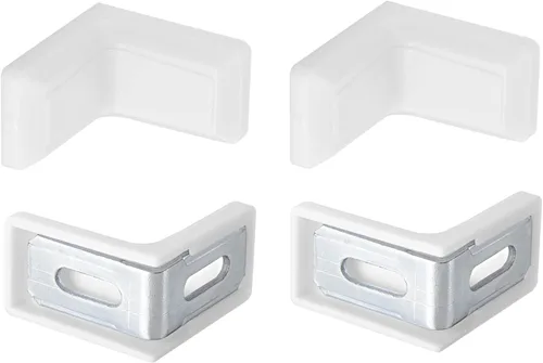 Miniatura 7 de DTGN Soportes de esquina de plástico de 1.142 x 1.142 x 0.709 in (largo x ancho x alto) - Paquete de 4 - Bueno para reparación de muebles - 2