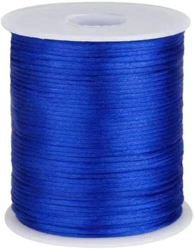 Miniatura 13 de 2.0 mm x 110 yardas de cordón de satén de nailon para abalorios, hilo trenzado para nudos chinos, rattail, macramé, pulseras, collares, fabricación