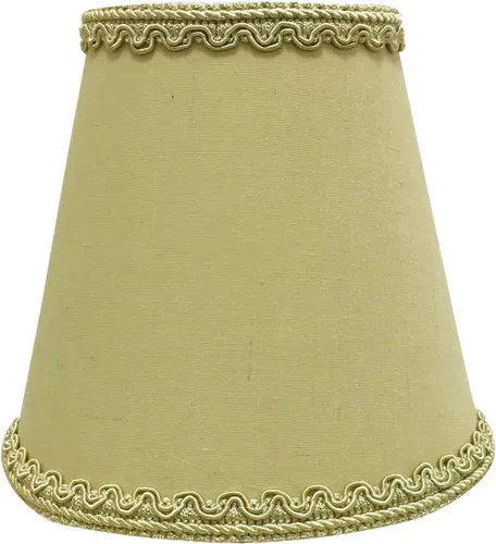 Royal Designs, Inc. CSO-1041-5AGL Hardback Empire Chandelier Shade with Designer Trim, 3 x 5 x 4.5, Antique Gold