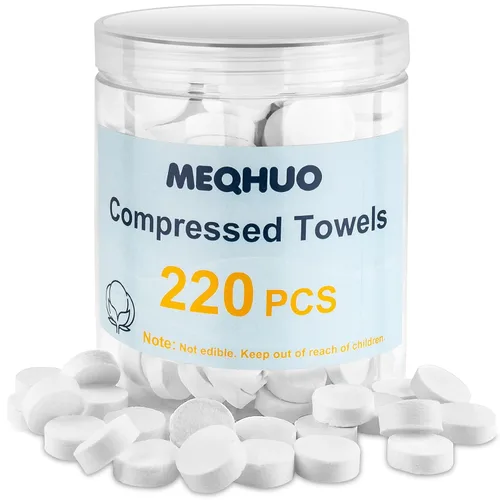 220 piezas de toallas comprimidas para la cara, mini toallitas comprimidas portátiles, paños desechables para viajes, toallas comprimidas para
