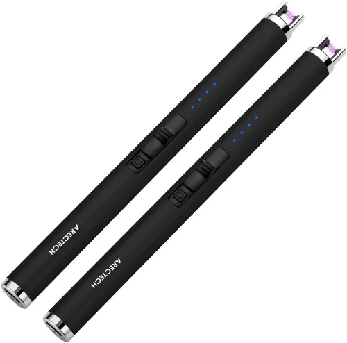 Miniatura 11 de ARECTECH Encendedor eléctrico recargable de plasma de arco, resistente al viento, para velas, cocina, regalo de cumpleaños para mamá, hombres, Verde
